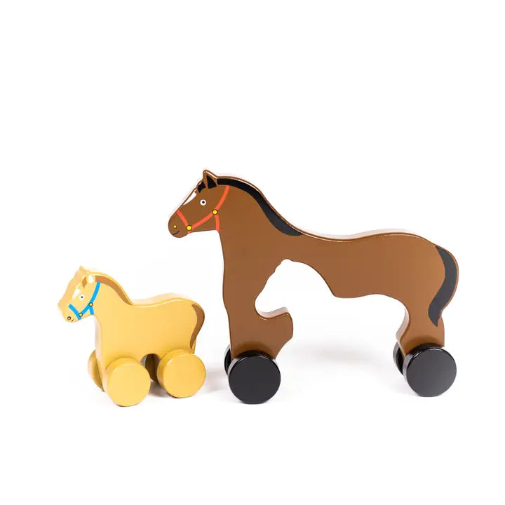 Horse Big & Little Wooden Roller