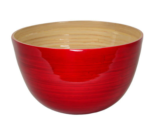 Bamboo Party Bowl 15.75" x 5.5" Red