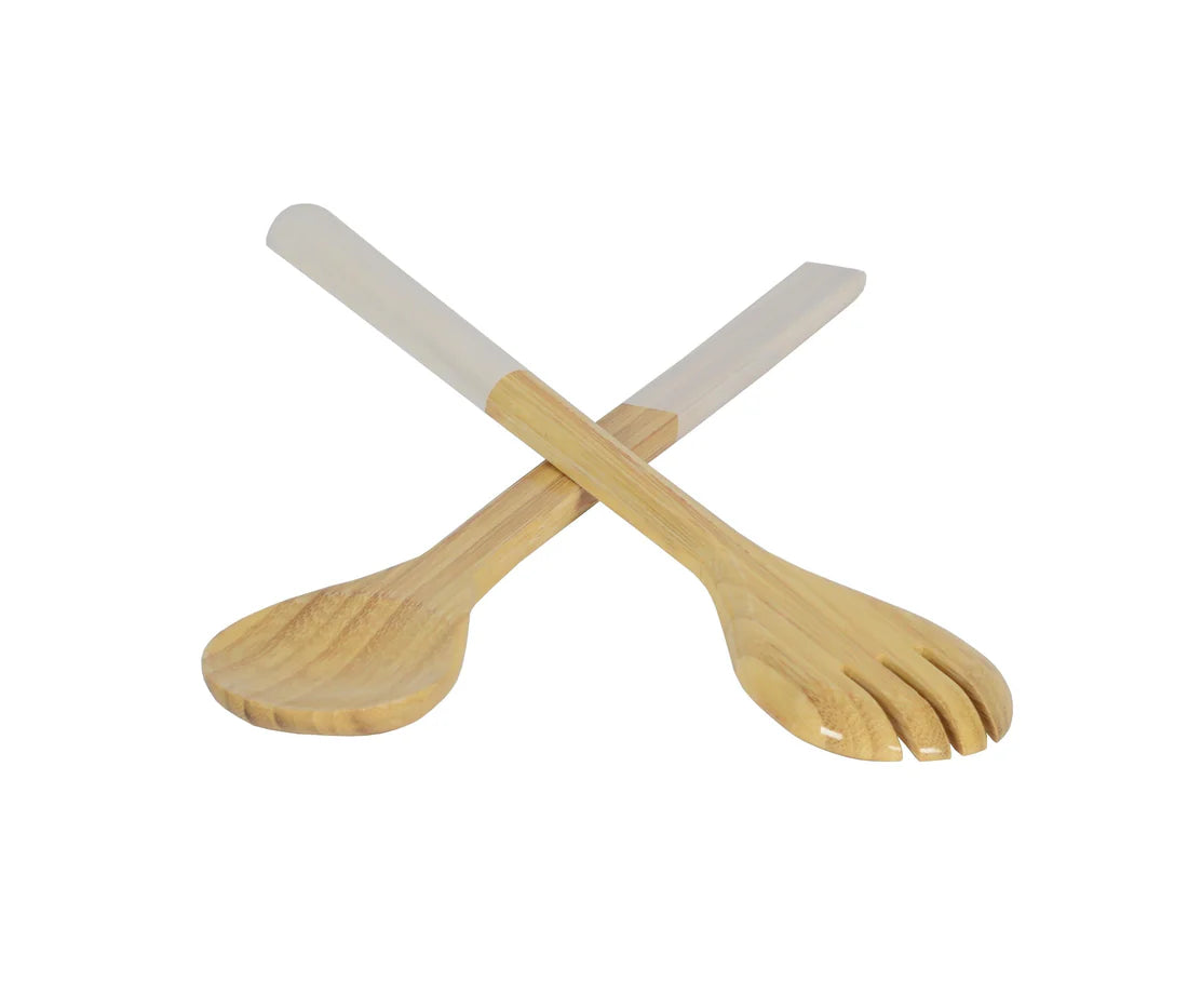 Albert L. Large Bamboo Salad Servers Set