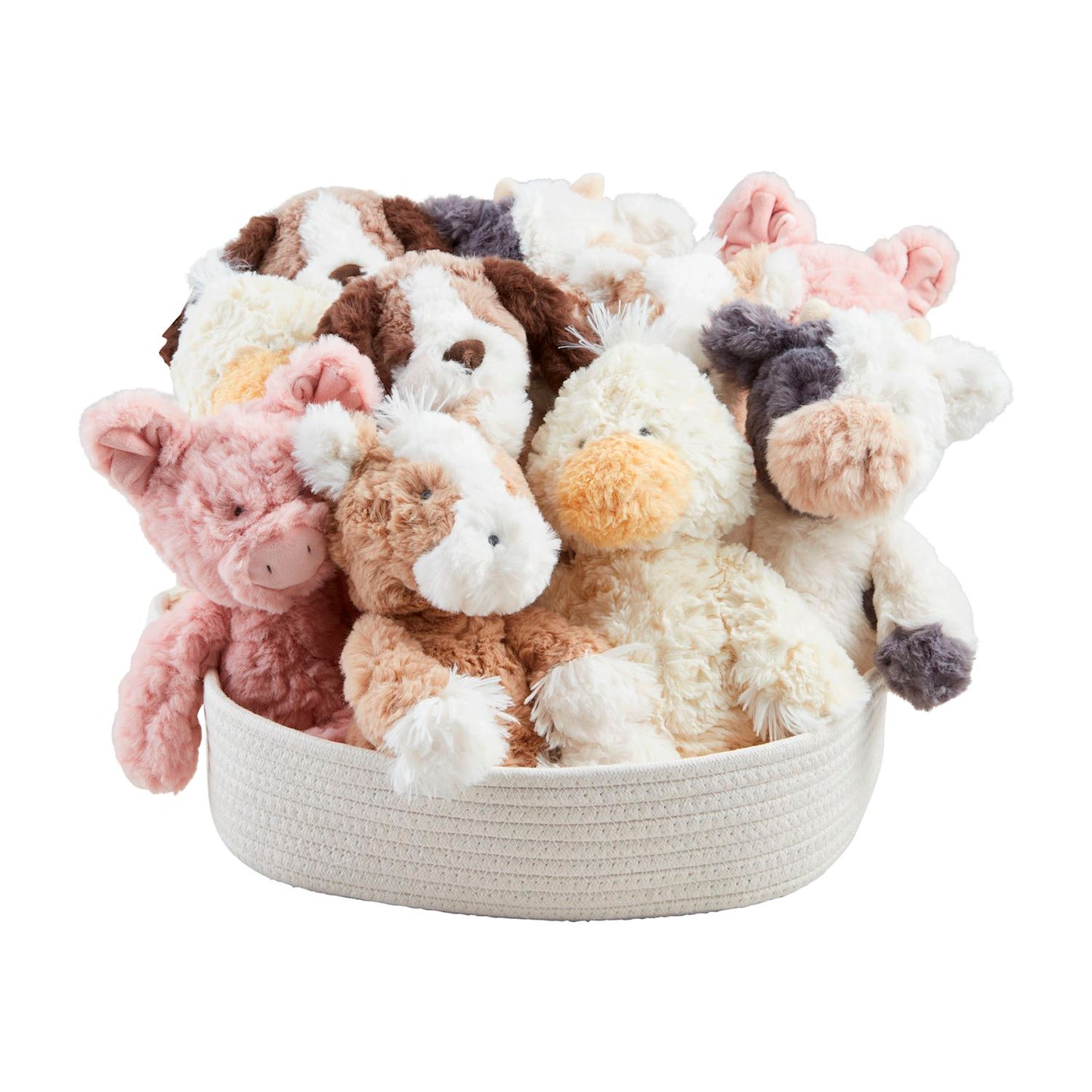 Farm Plush Basket of Animals