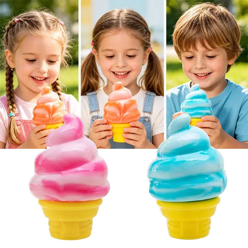Ice Cream Squishy Soft Slow Rising Stress Relief Toy - Pink