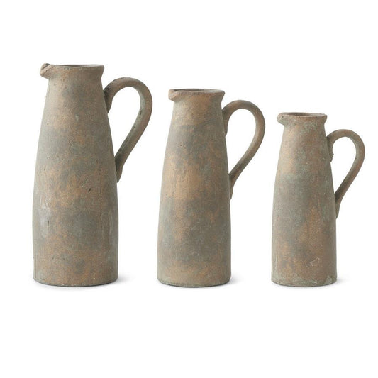 Terrracotta Pitchers With Bronze Glaze