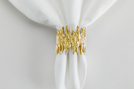 Organic Gold Cast Napkin Ring