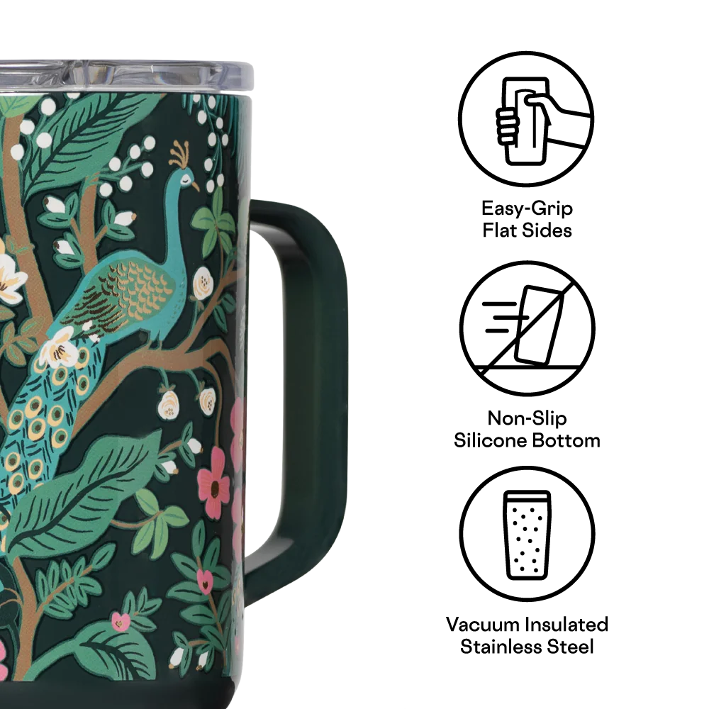 Mug - 16 oz. - Rifle Paper - Peacock Blue