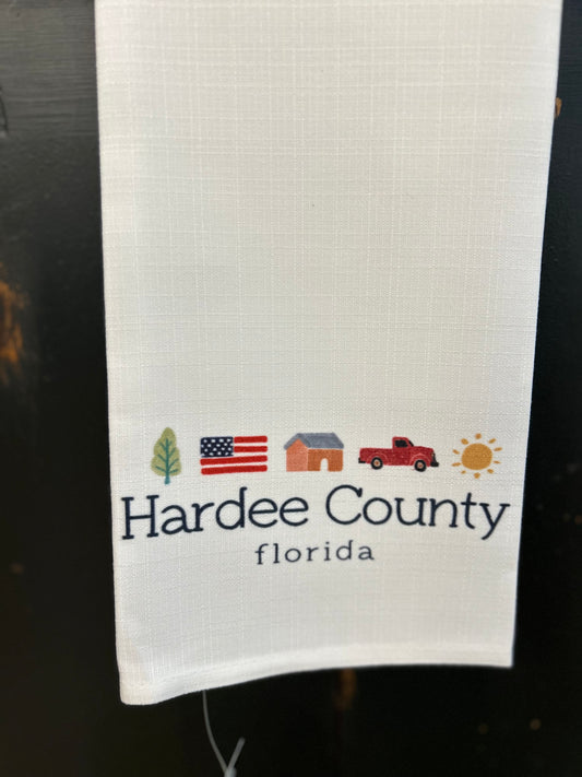 Gingham American Hometown Tea Towel - Hardee County & Wauchula, Florida