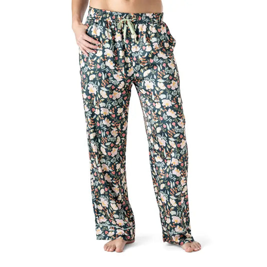 Hello Mello Petal to the Metal Satin Pajama Pants