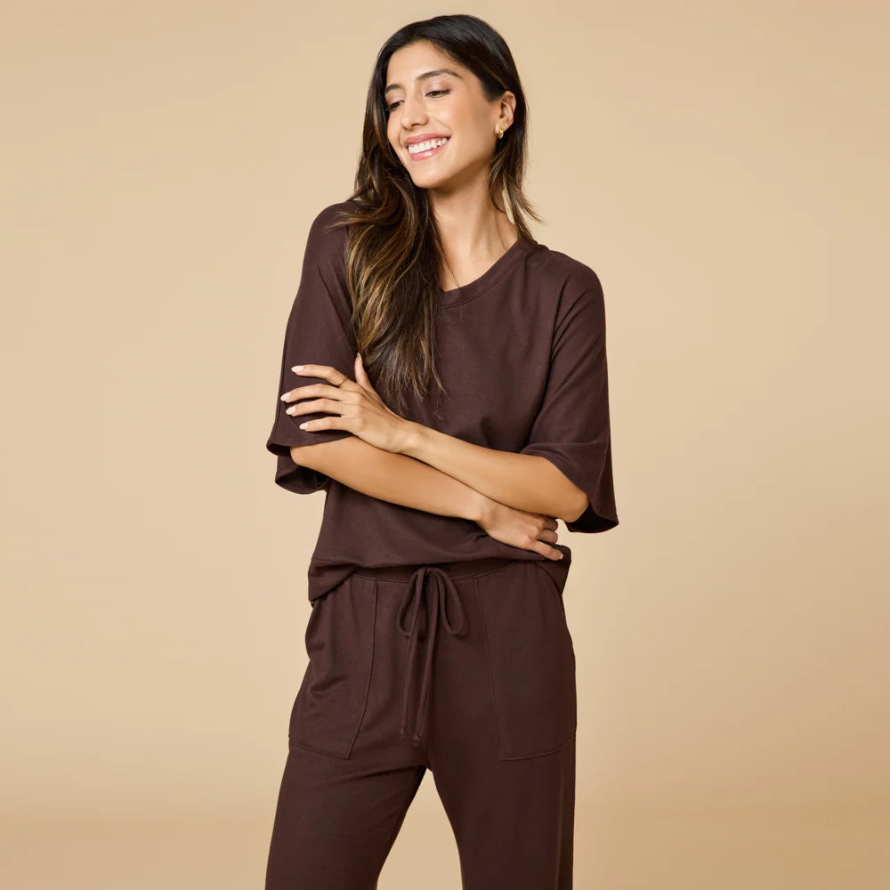 Dream Relaxed V-neck with Capri Lounge Set