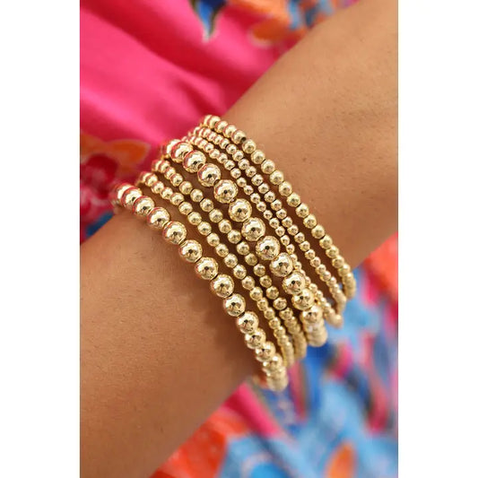 Beaded Gold Bracelet Set