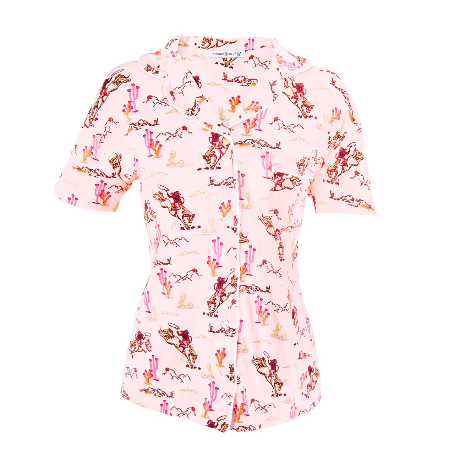 Vintage Cowgirl Notch Collar Top