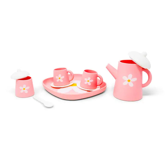 Pink Silicone Tea Set: Flower Power