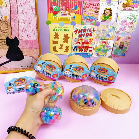 Bead Filled Dumpling Shape Squishy Soft Stress Relief Toy