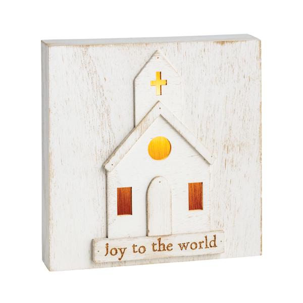 Joy Led Wood Church Sitter