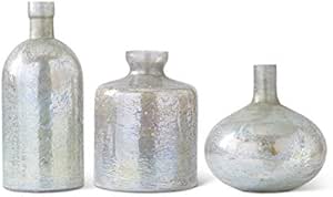 Antique Light Green Matte Glass Bottle Vases