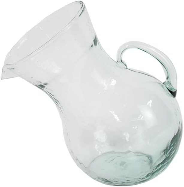 Large Glass Tilted Pitcher
