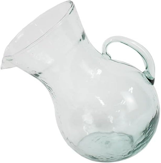 Large Glass Tilted Pitcher