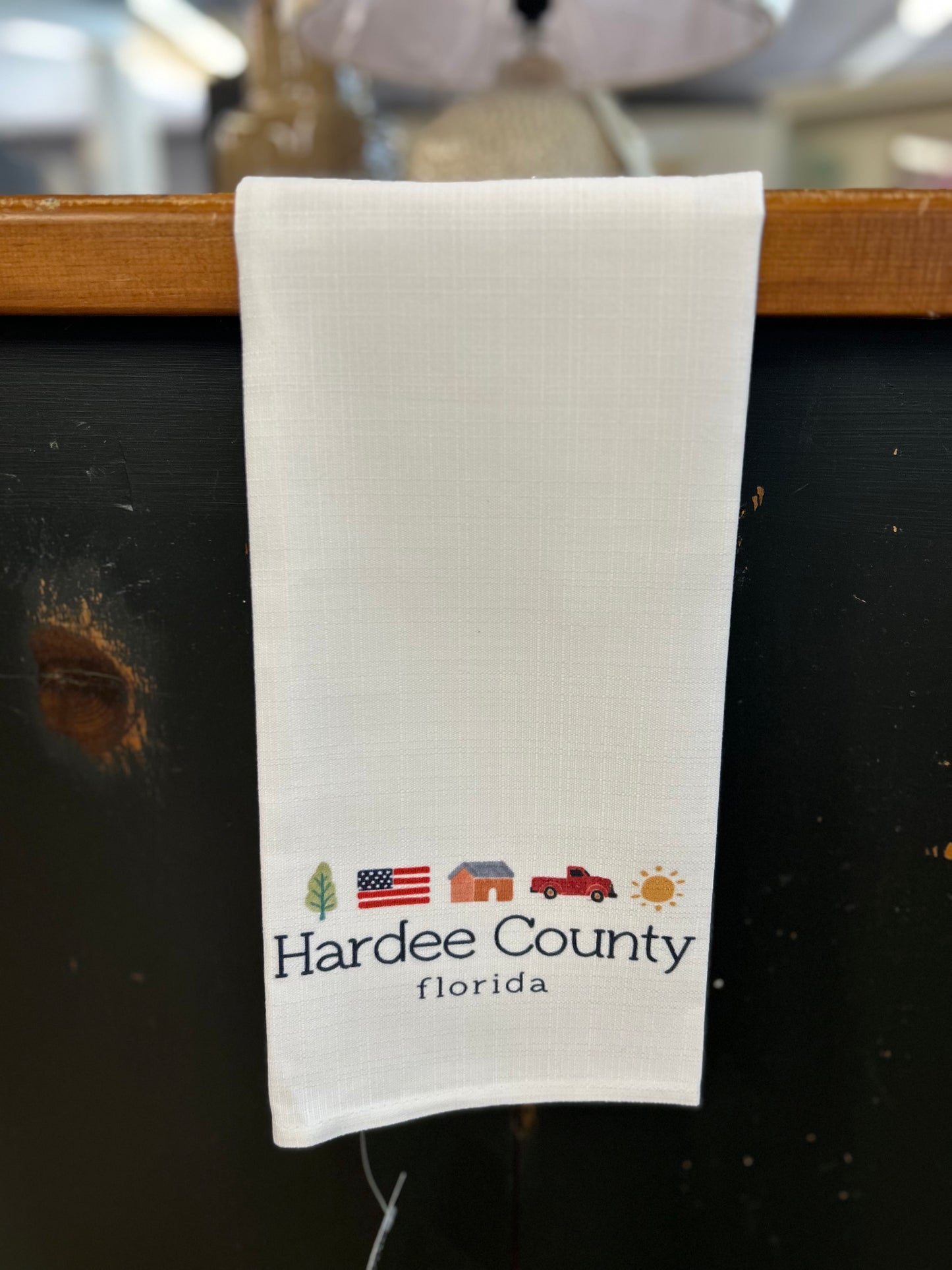 Gingham American Hometown Tea Towel - Hardee County & Wauchula, Florida
