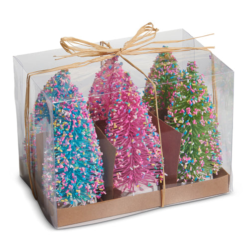 Box of Bottle Brush Trees with Sprinkles