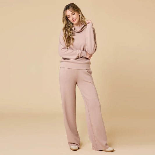 Dream Tech Cowl Neck with Pleat Pant Coco