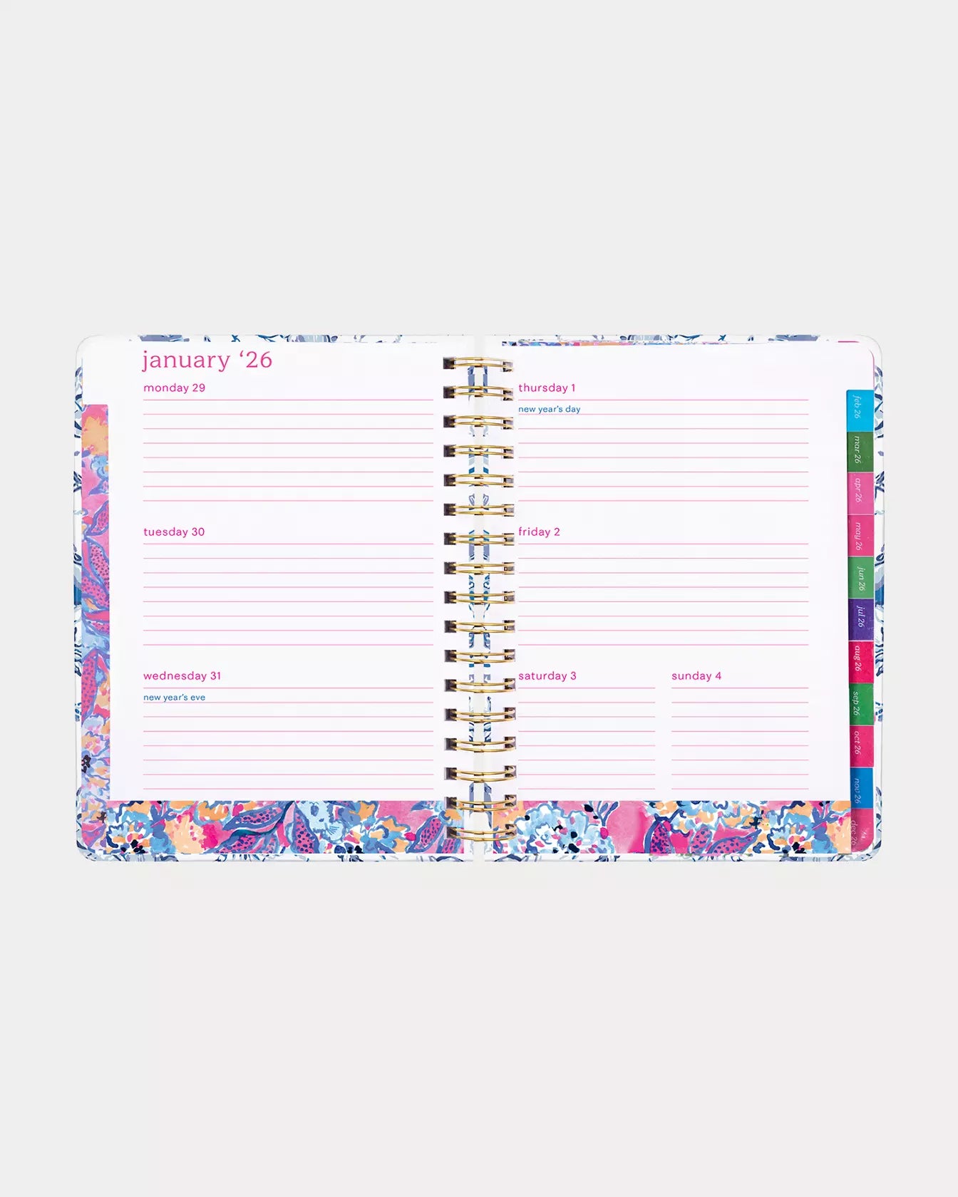 17 Month Monthly Planner, Resort White Barefoot Beach