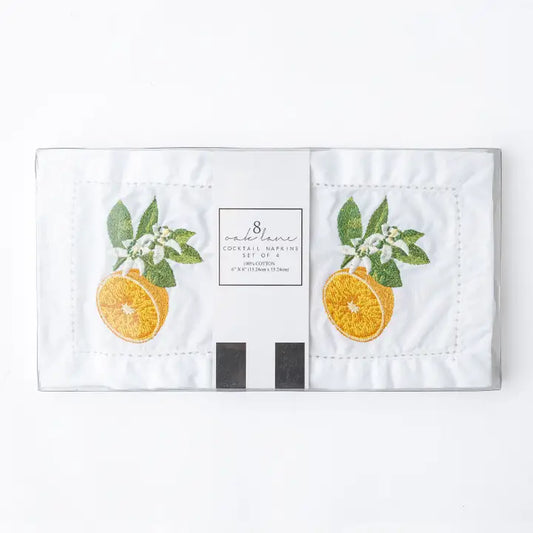Orange Blossom Cocktail Napkins Set of Four