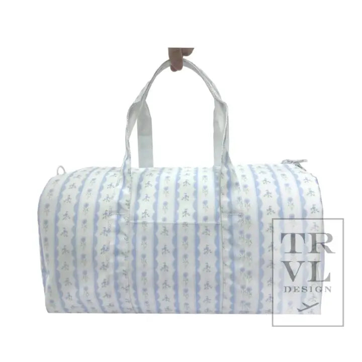 Weekender - Ribbon Floral Blue Duffel Bag