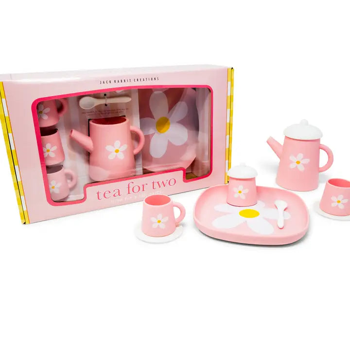 Pink Silicone Tea Set: Flower Power