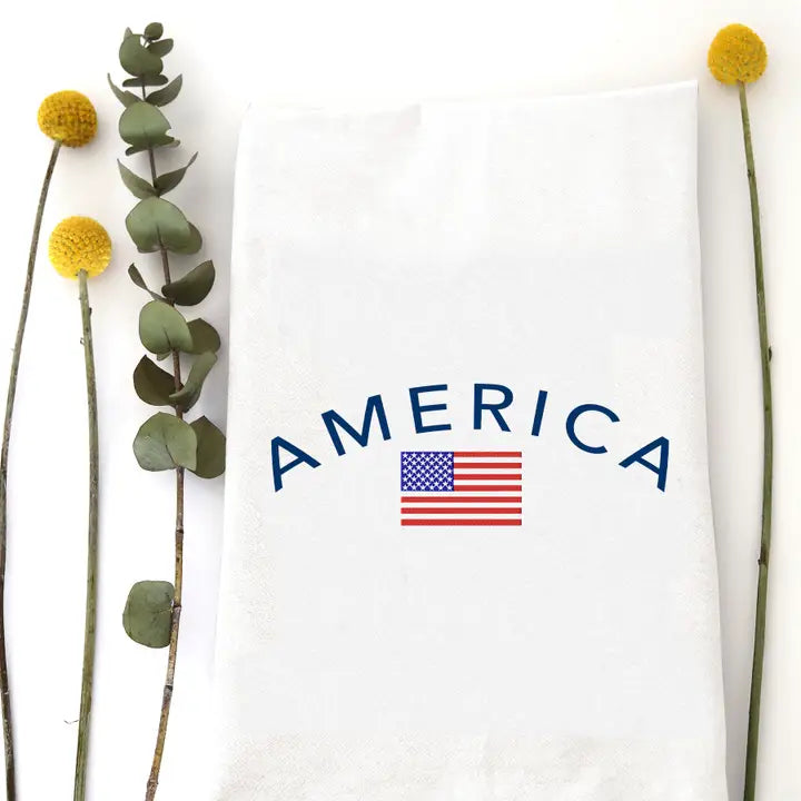 American Flag Tea Towel
