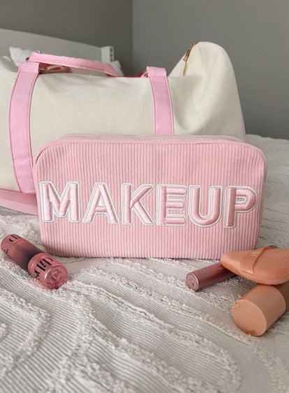 Makeup Pink Corduroy- Large