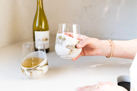 Resin Accented Wine and Entertaining Glasses