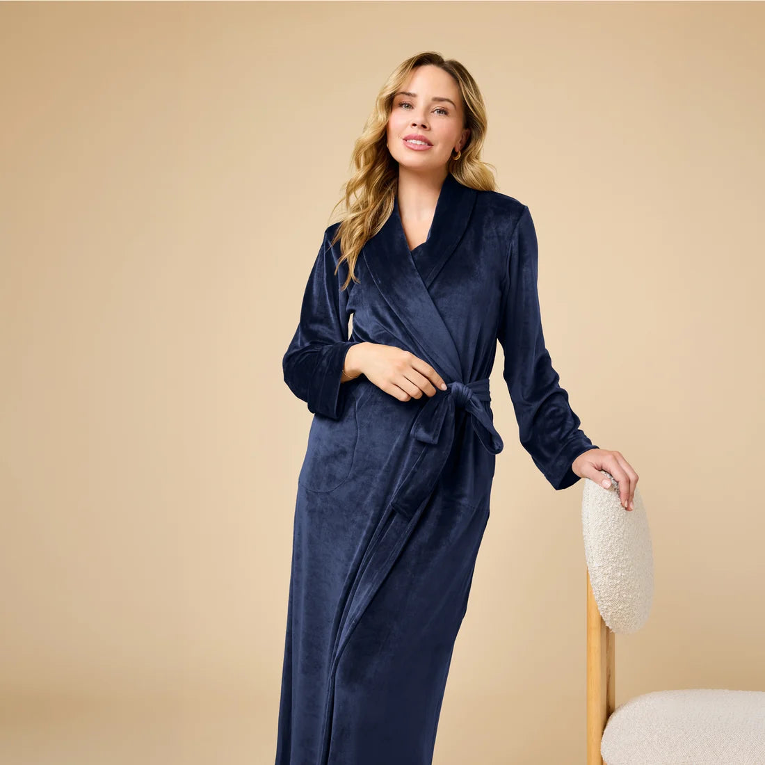 Serenity Wrap Robe- Navy