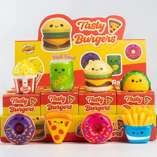 Colorful Fast Food Squishy Toy Set Stress Relief Gift