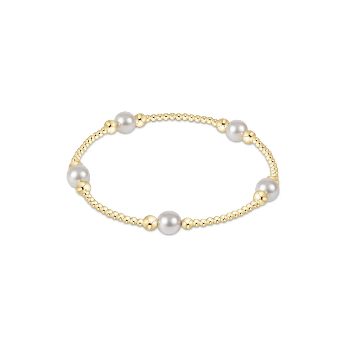 Purpose Pearl 6mm Bead Bracelet-Gold