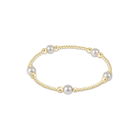 Purpose Pearl 6mm Bead Bracelet-Gold