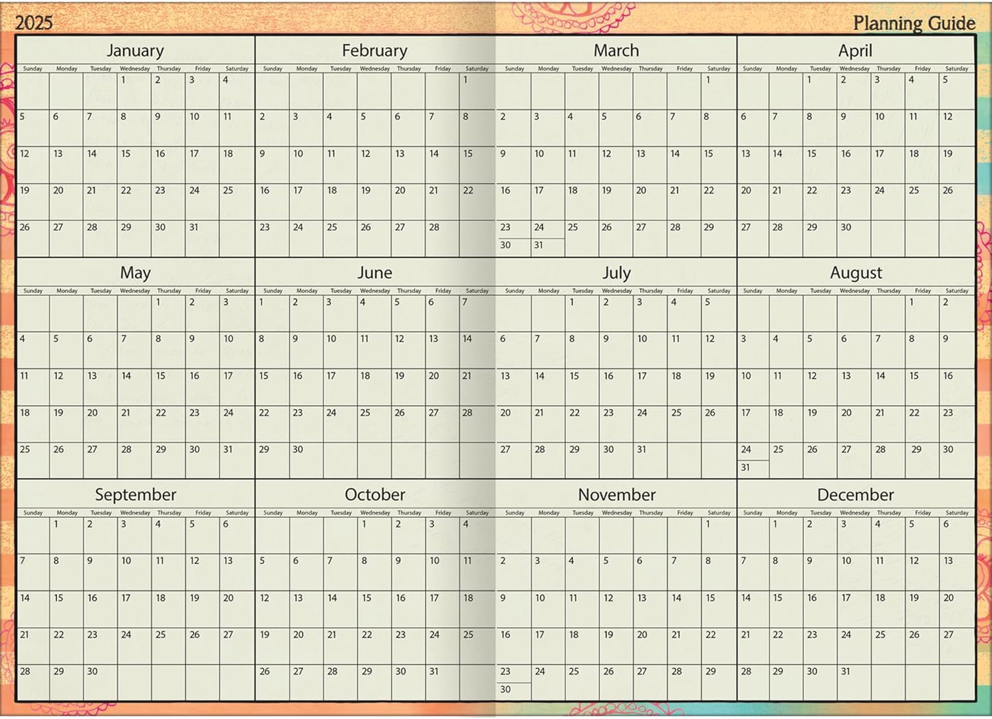 Color My World 2025 Monthly Planner