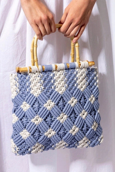 Naomi Macrame Patterned Tote Bag