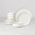 Seven White Dinner Place Setting