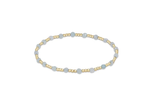 Pearl Sincerity 4mm Bead Bracelet - Aquamarine