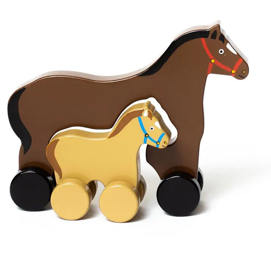 Horse Big & Little Wooden Roller