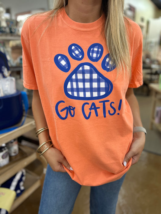 Plaid "Go Cats" Wildcat Tshirt