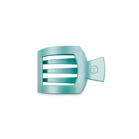 Totally Turquoise Small Flat Square Hair Clip