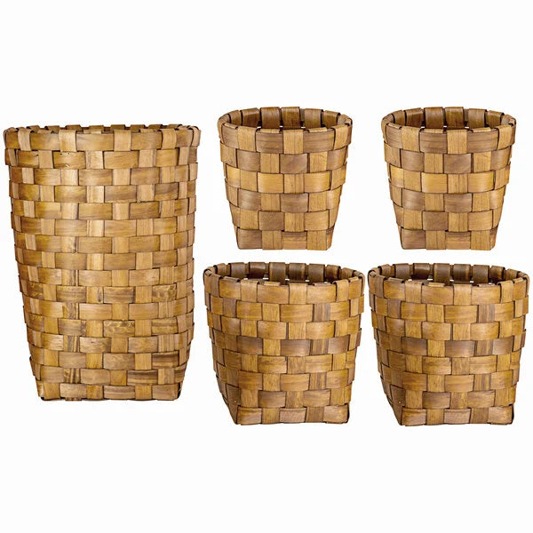 Nesting Round Chipwood Baskets
