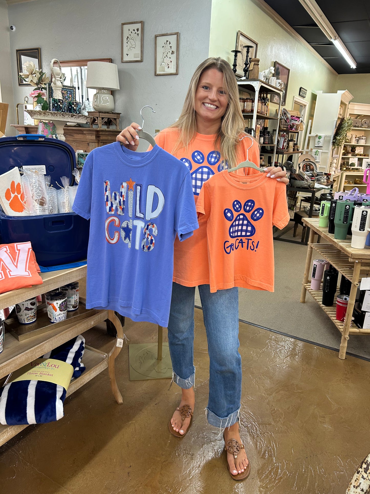 Plaid "Go Cats" Wildcat Tshirt