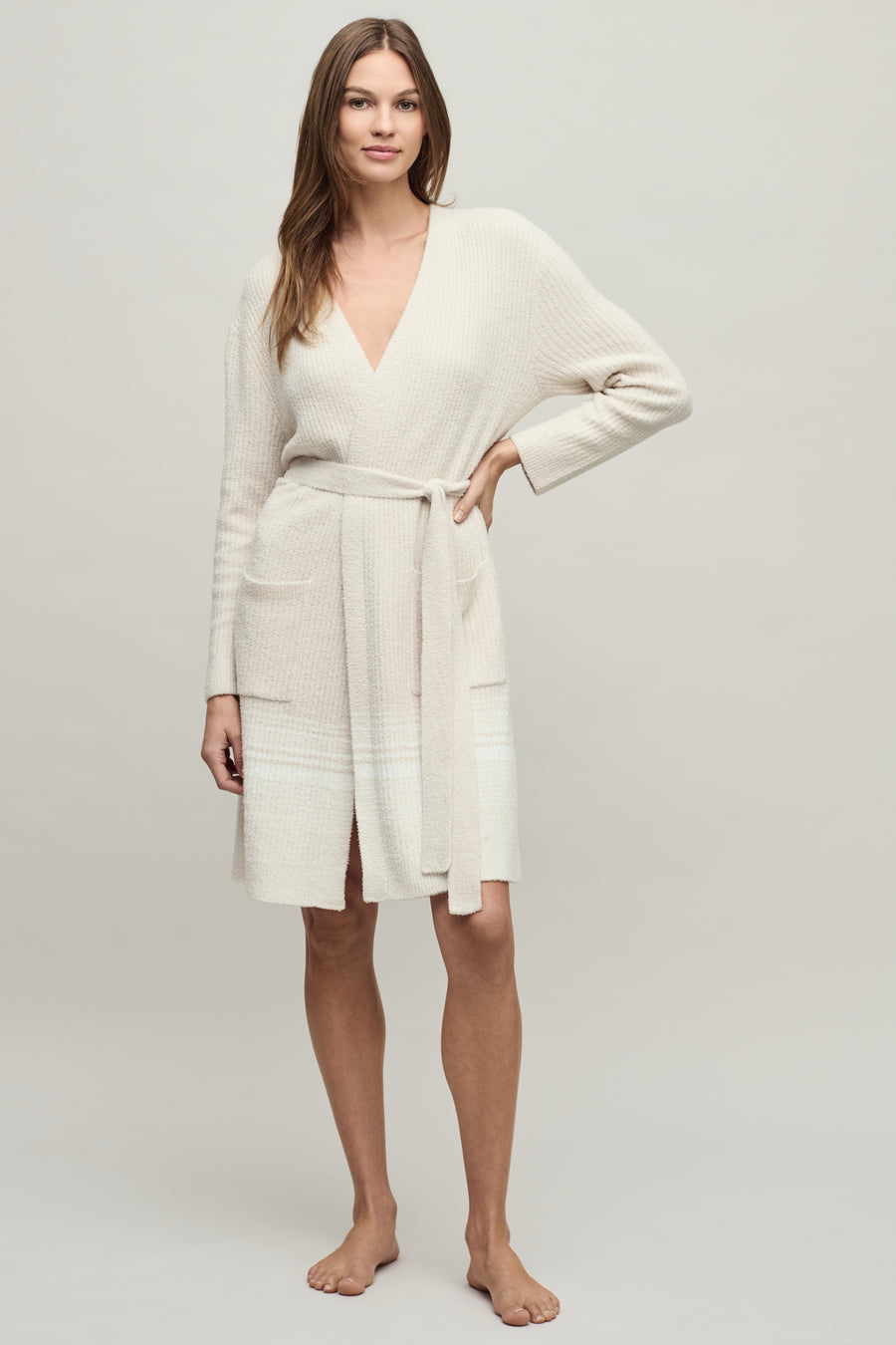CCL Variegated Striped Ribbed Robe