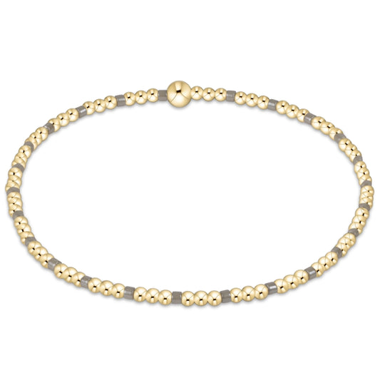 Hope Sincerity Pattern 2mm Bead Bracelet- Milkshake