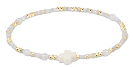 Hope Unwritten Signature Cross Bracelet - Call Me On My Shellphone
