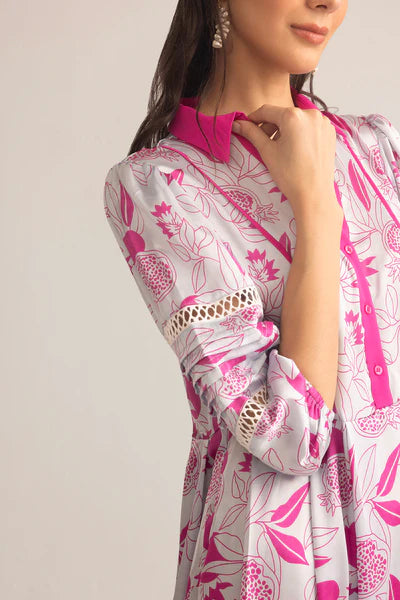 Sweet Syllable Shirt Dress in Lilac Tonic