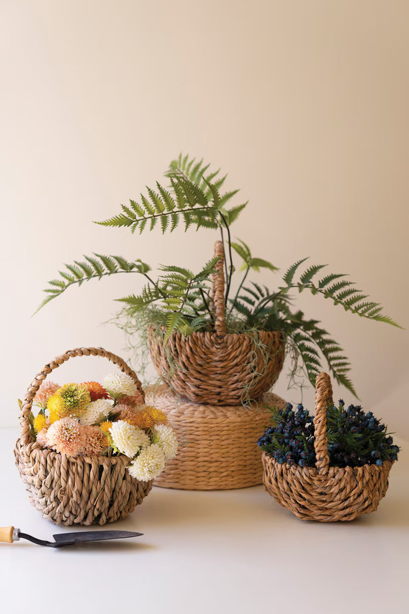 Woven Seagrass Basket with Handle