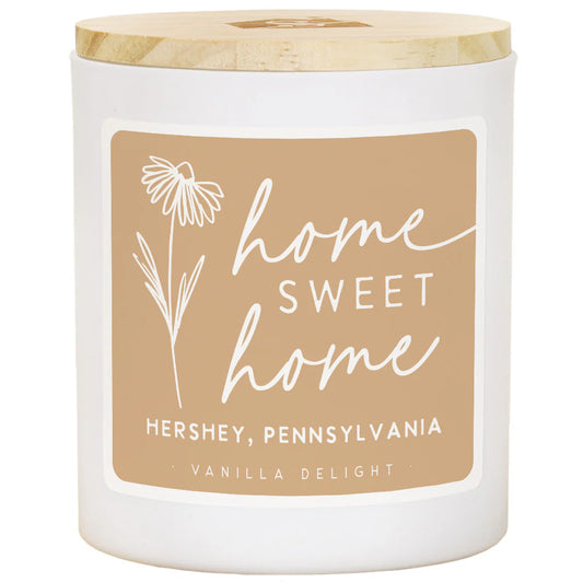 Home Sweet Home Floral Candle