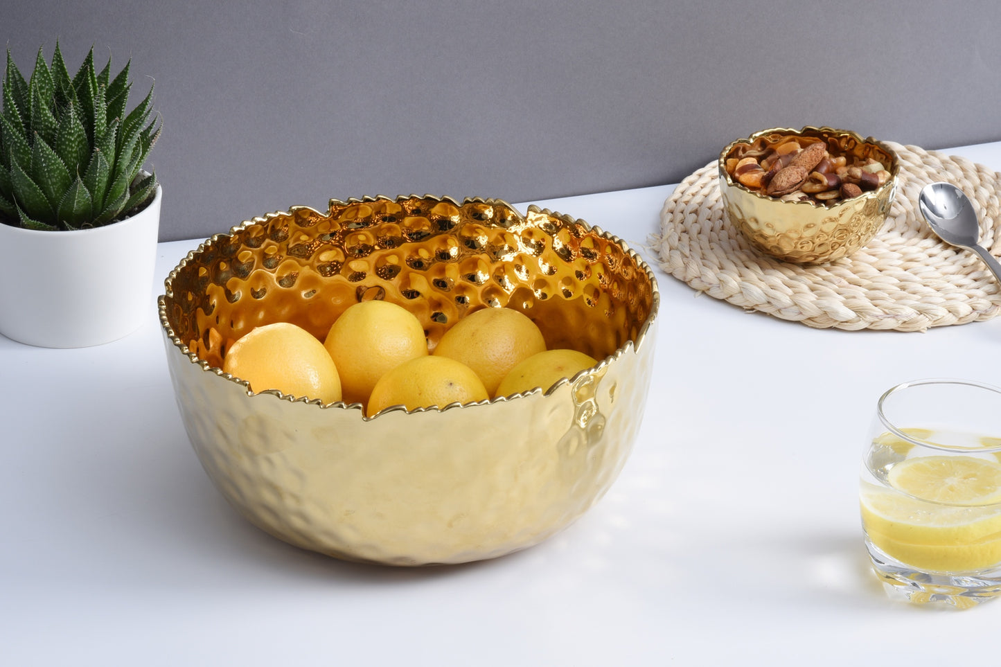 Large Round Bowl - Gold