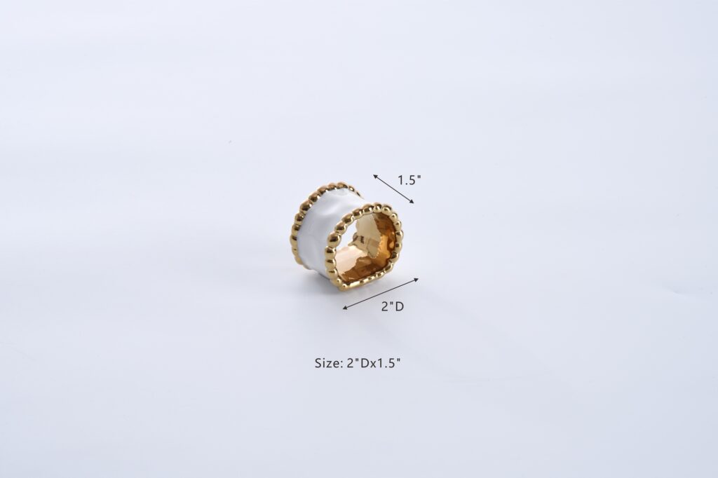 Napkin Rings - Set of 4 - Golden Salerno